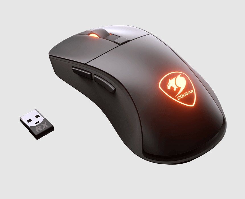 COUGAR SURPASSION RX / MOUSE GAMING INALAMBRICO RGB / 13 EFECTOS DE COLORES / SENSOR PIXART OPTICO / 7200 DPI / 1000HZ POLLING / BOTONES CUSTOMIZADO
