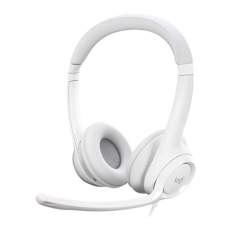 LOGITECH H390 - AUDÍFONOS CON MICRÓFONO USB / SUPRESIÓN DE RUIDO / ESTÉREO / CONTROL DE VOLUMEN / BLANCO