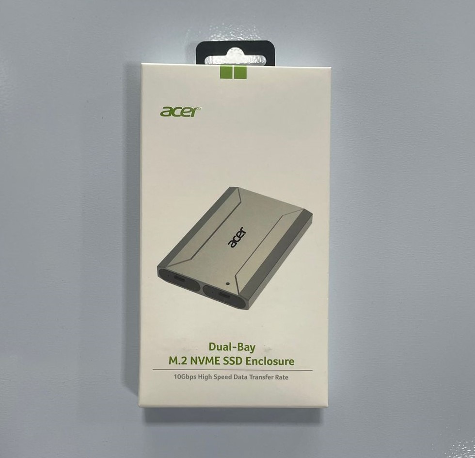 ACER ODK3N0 / ENCLOSURE DOBLE BAHIA PARA M.2 NVME / DATA DE TRANSFERENCIA DE 10GBPS