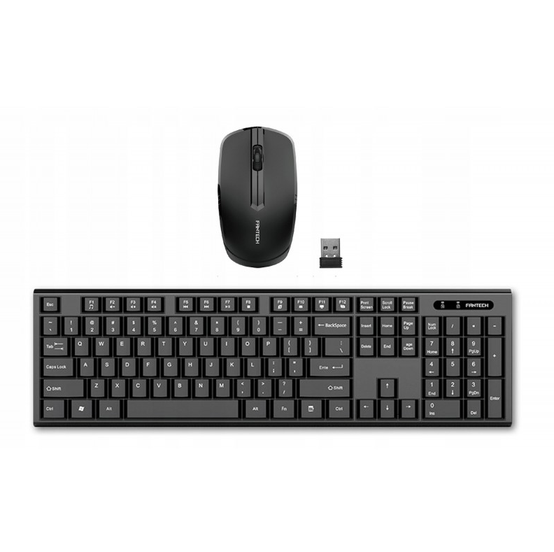 FANTECH WK-893 - COMBO DE TECLADO Y MOUSE WIRELESS / NANO USB2.0 / TECLADO FULL 104TECLA / MOUSE 3BOTONES