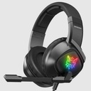 ONIKUMA K19 - AUDIFONO GAMING CON ILUMINACION LED / 50MM / USB 2.0 / 3.5 CONECTOR / NOISE-CANCELLATION MICROPHONE / COLOR NEGRO