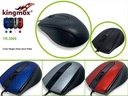 KINGMOX YR-3009 - MOUSE POR USB 2.0 / 1.2M / 1600DPI RED LIGHT / COLOR NEGRO